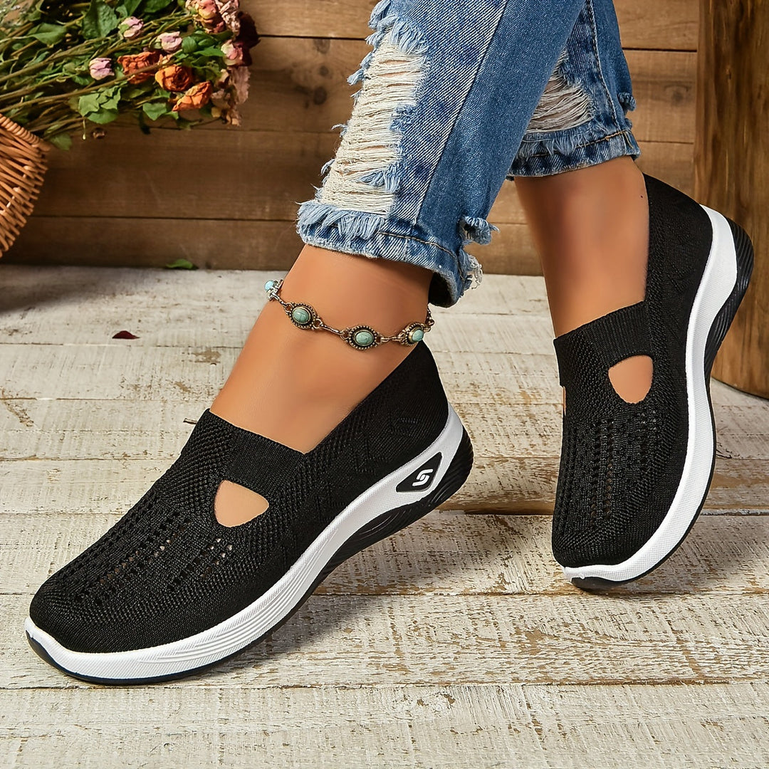 Lightweight Slip On Walking Sneakers with Cutout for Women