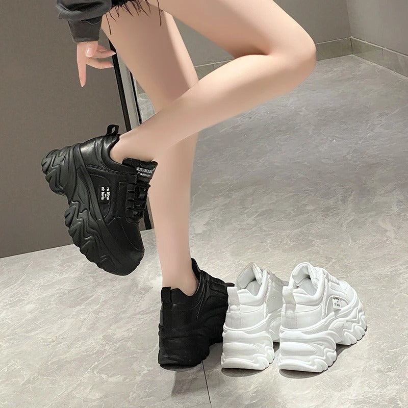 Thick sole chunky platform sneaker, view 2