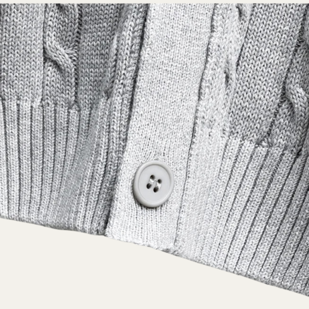 Fall Narrow Cable Knit Button Front Cardigan for Men