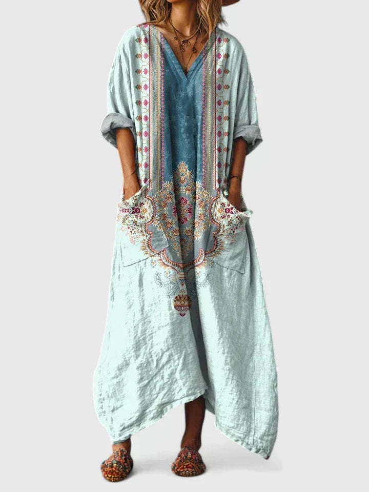 Oversized relaxed fit pocket dress, view 8