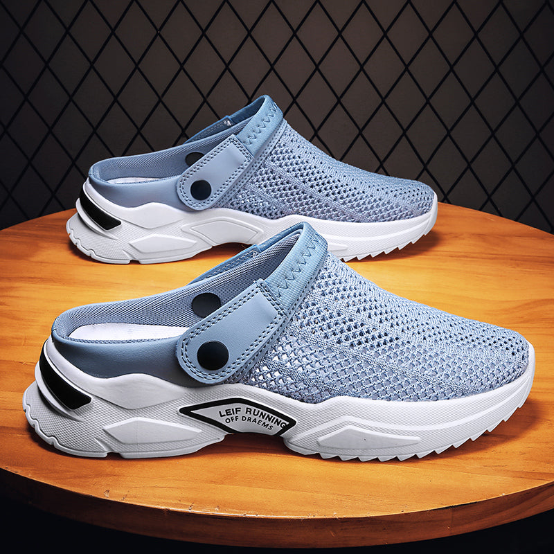 Cushioned insole orthopedic slide sandal in sea blue