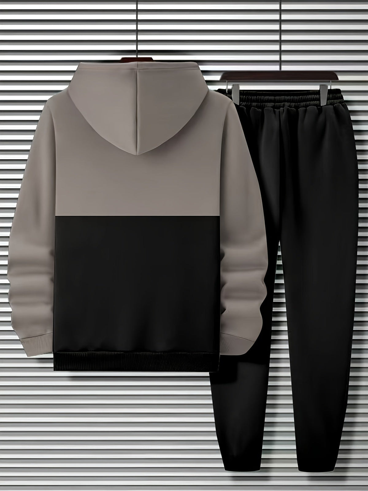 Hoodie Mens Colour Block Hooded Sweatshirt Pullover Modern Fit