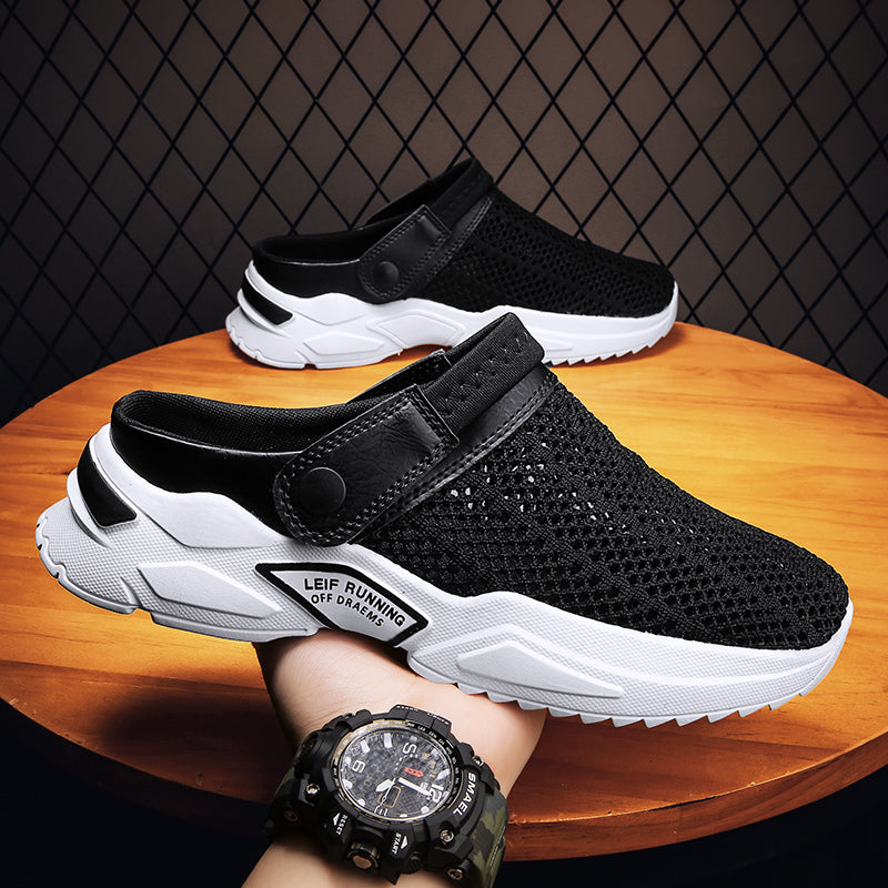 Cushioned insole orthopedic slide sandal in black