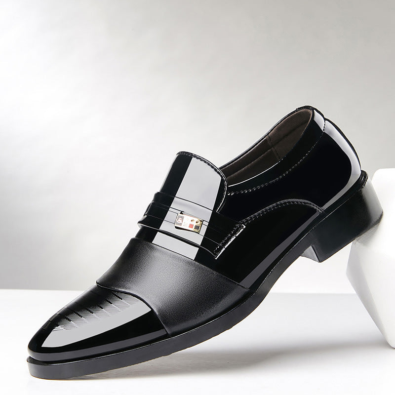 Winter Glossy Faux Leather Slip On Loafers for Men