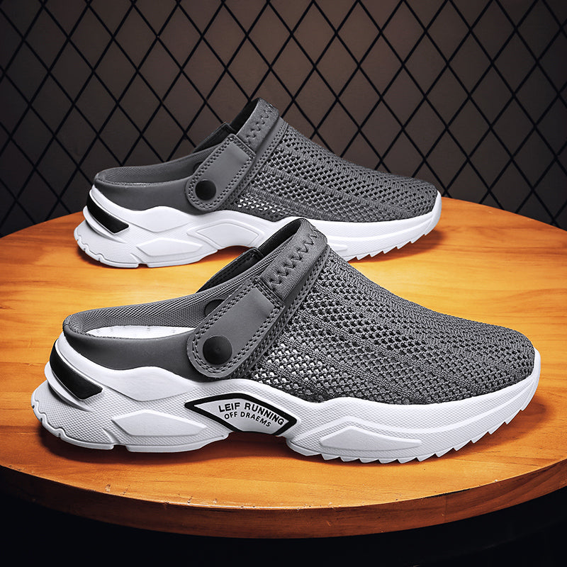 Cushioned insole orthopedic slide sandal in gray