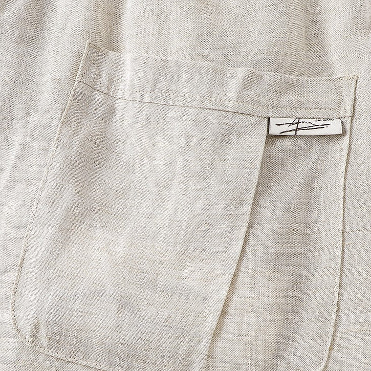 Prewashed linen two piece drawstring set, view 7