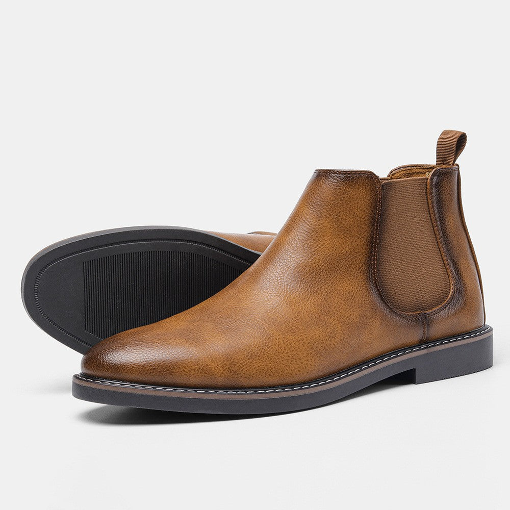 Welt stitched vegan leather Chelsea boot, view 14