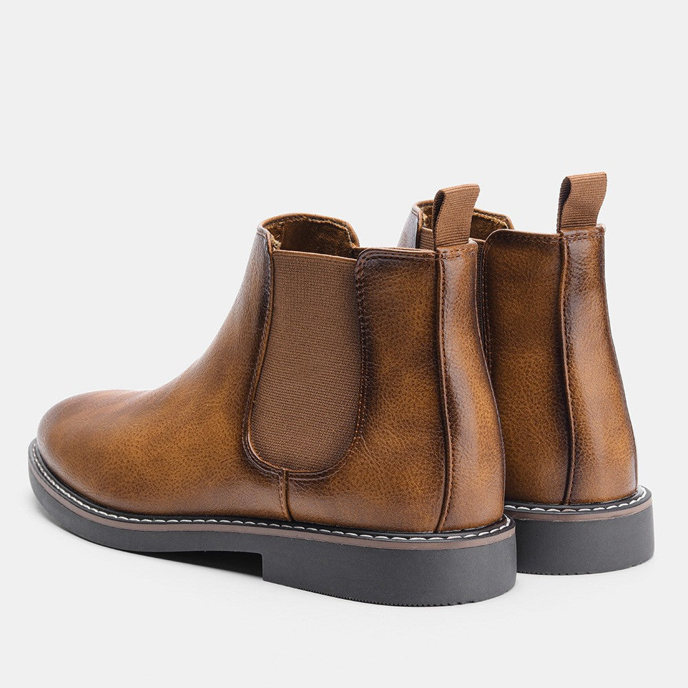 Welt stitched vegan leather Chelsea boot, view 16