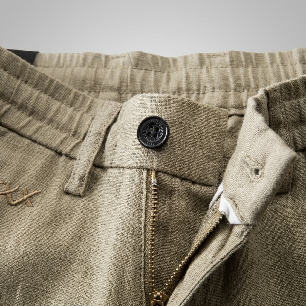 Straight leg linen pants, view 10