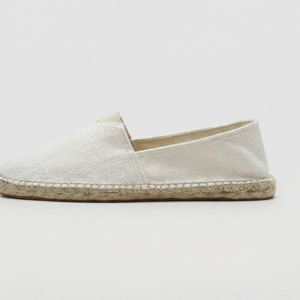 Slip on linen canvas espadrille loafer, view 11