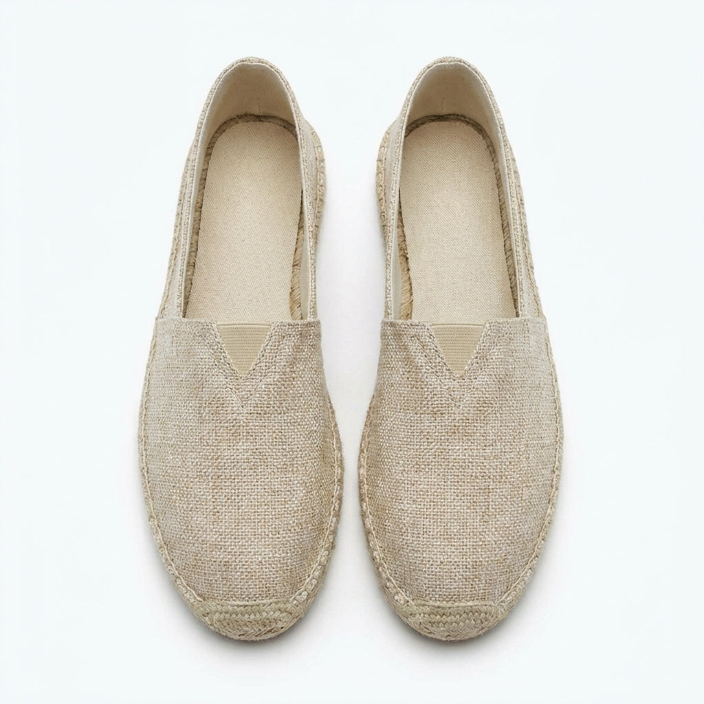 Slip on linen canvas espadrille loafer, view 13
