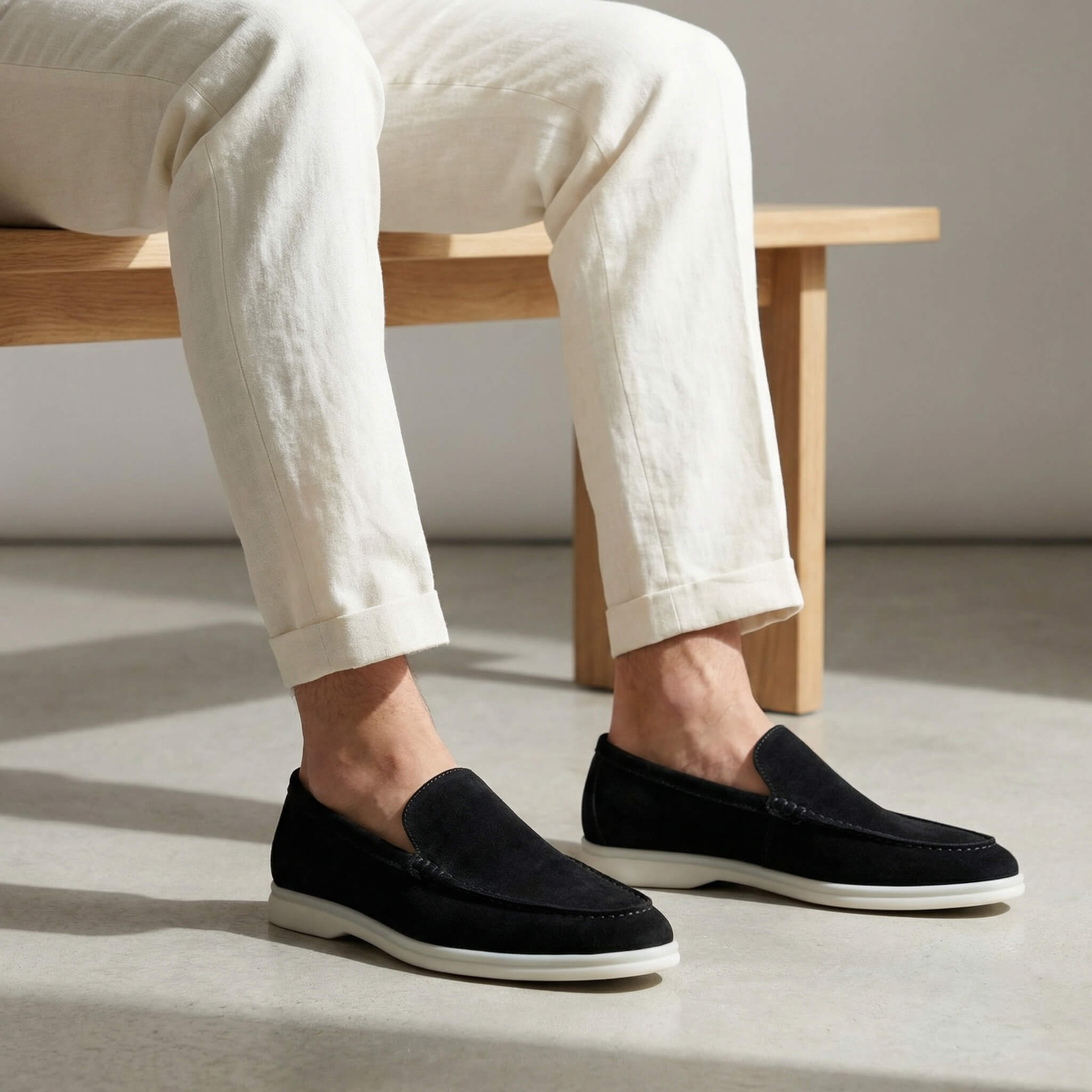 Soft suede slip on loafer, view 31