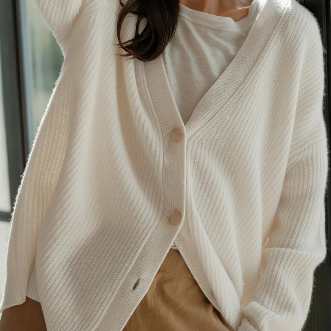 Fall Cashmere Feel Oversized V Neck Cardigan for Women