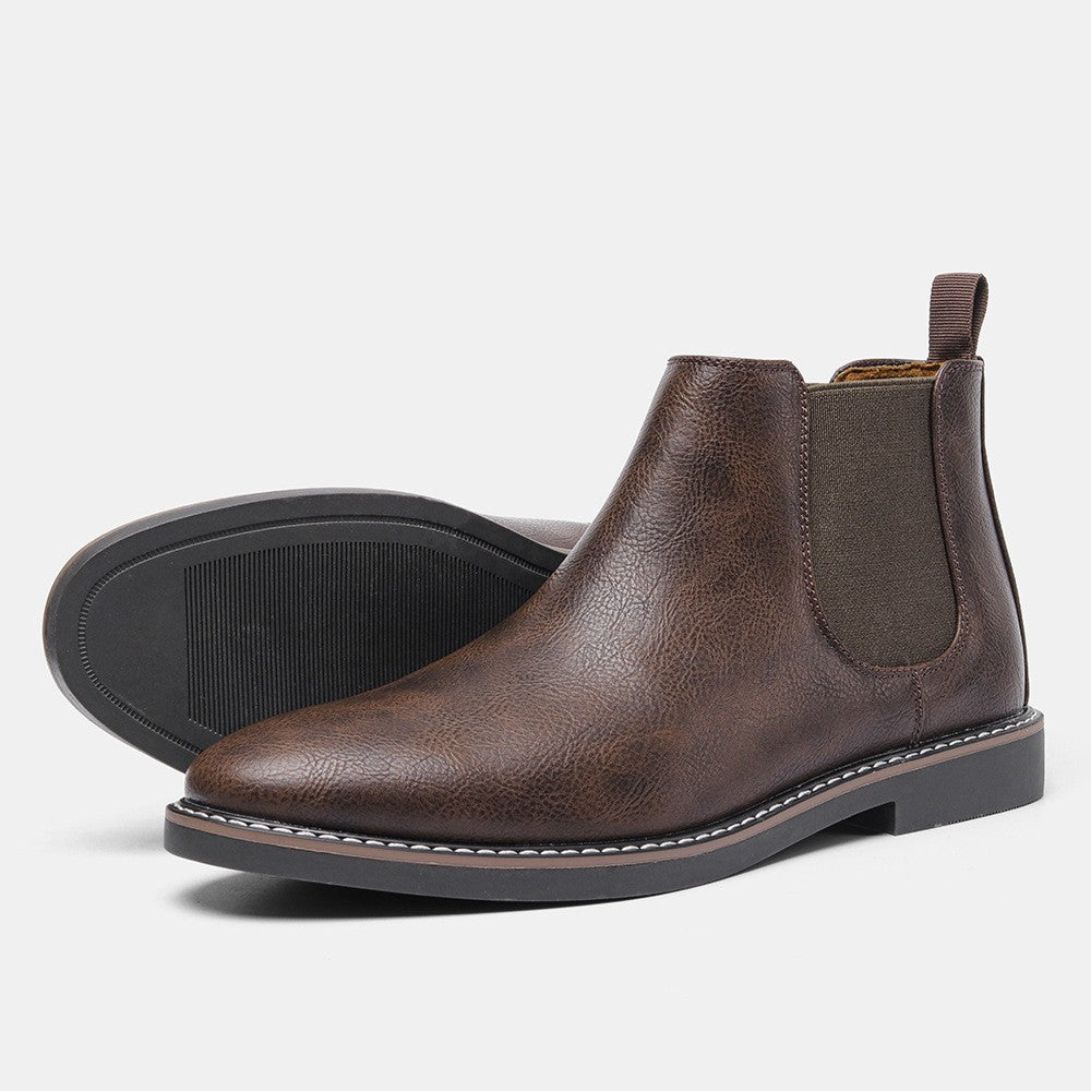 Welt stitched vegan leather Chelsea boot, view 29