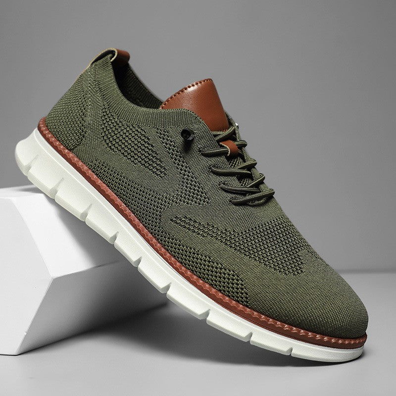 Ultralight knit upper everyday sneaker in military green