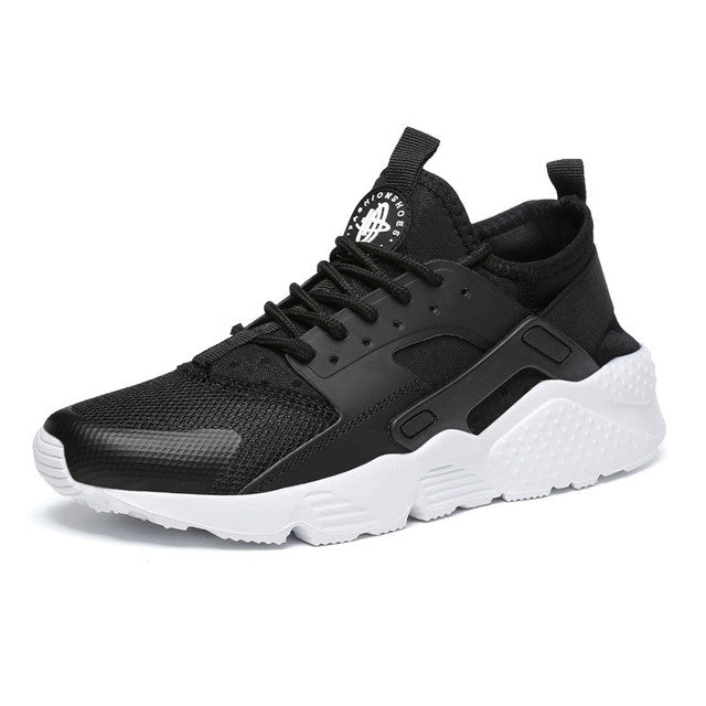 Huarache style mesh summer sneaker in black/white