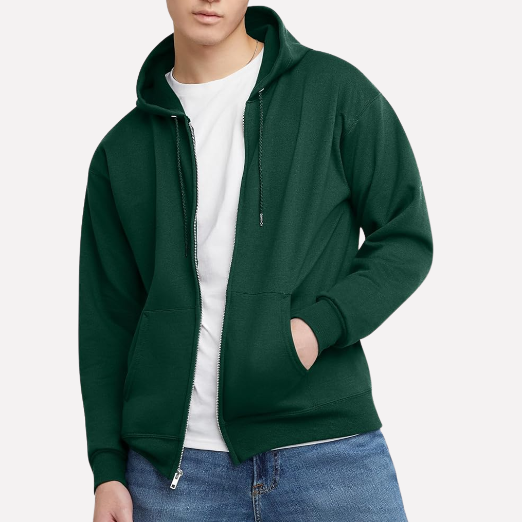 Men's Full-Zip Fleece Hoodie Sweatshirt