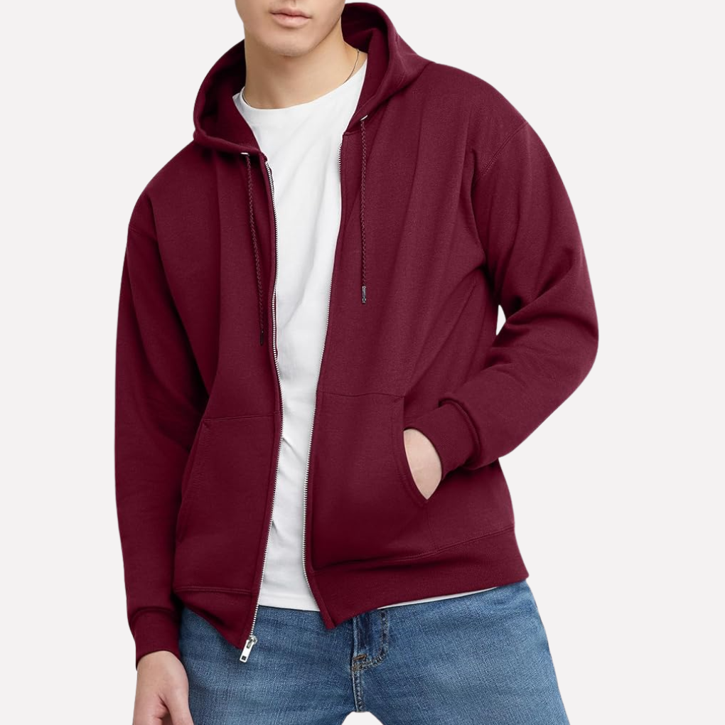 Men's Full-Zip Fleece Hoodie Sweatshirt