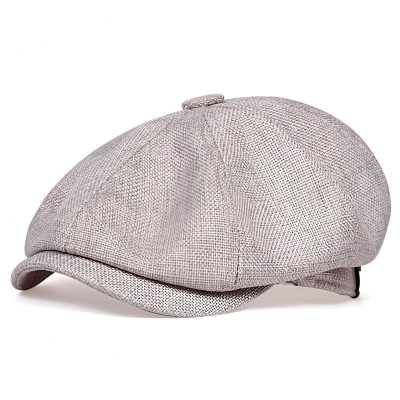 Men's Newsboy Cap Herringbone Flat Cap Peaky Blinders Style