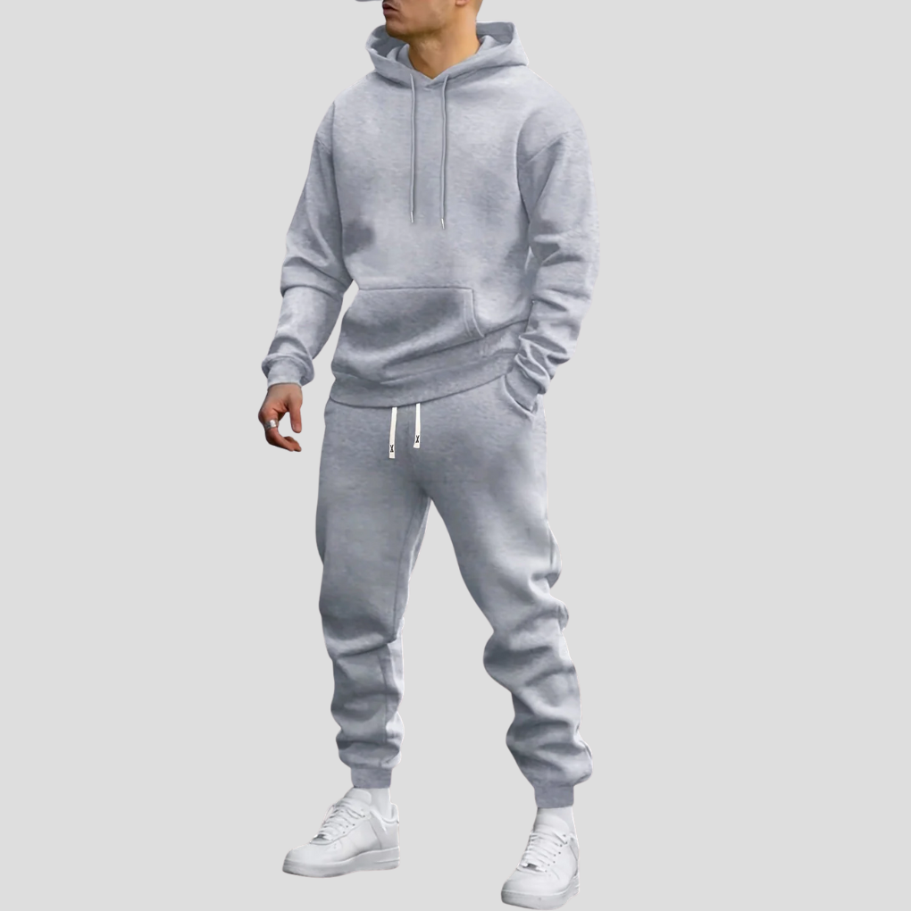 Men's Pullover Hoodie Tracksuit Set with Jogger Pants