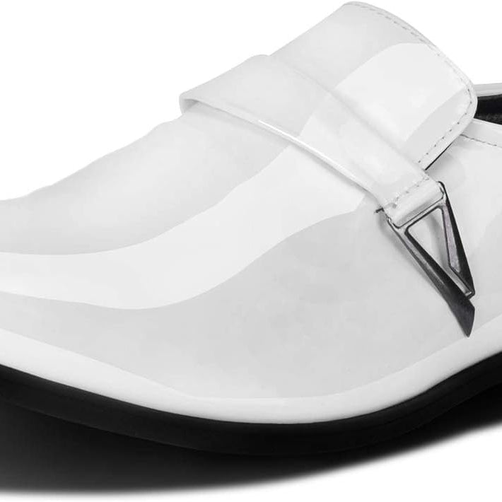 Men's White Dress Loafers Slip-On Formal Shoes
