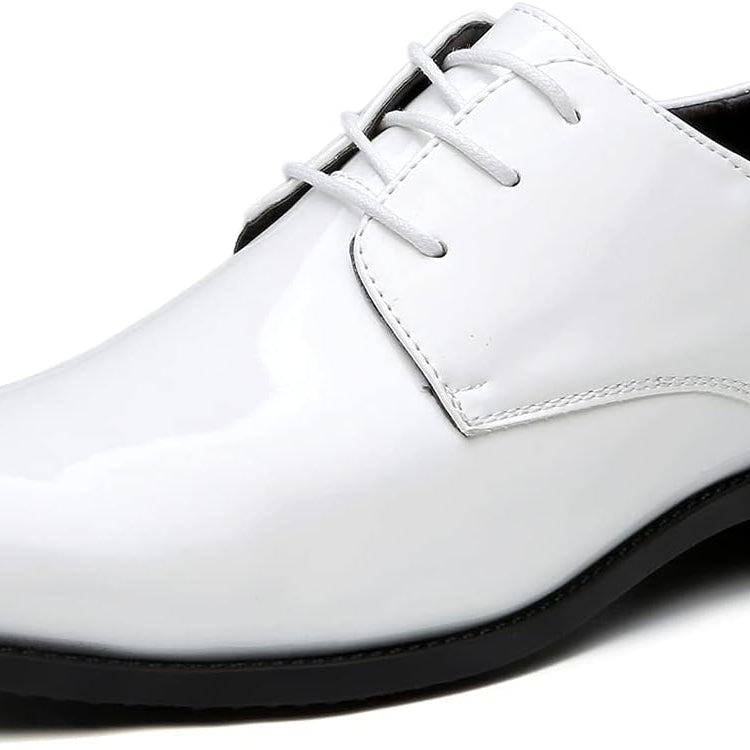 Men's White Dress Loafers Slip-On Formal Shoes