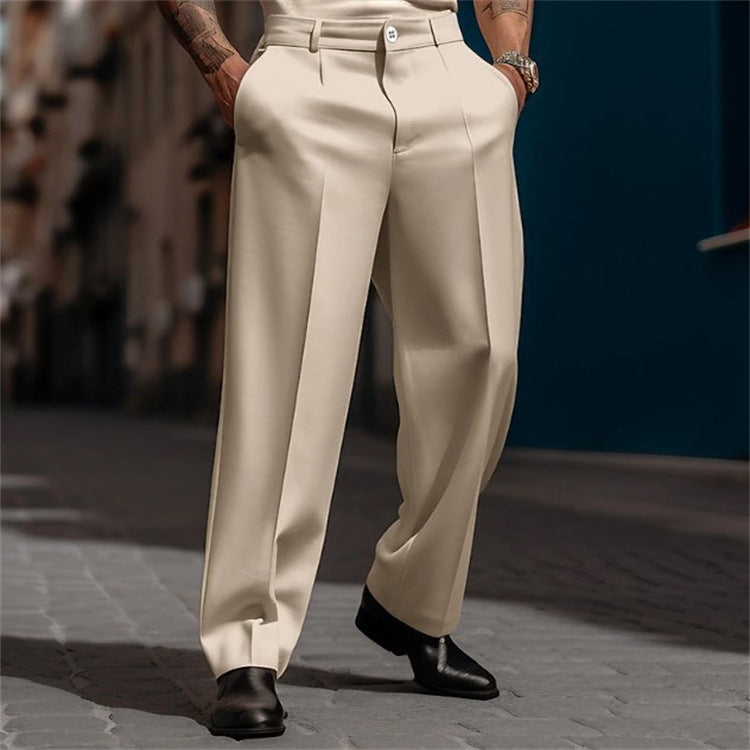 High waist double pleat wide leg suit pant, view 5