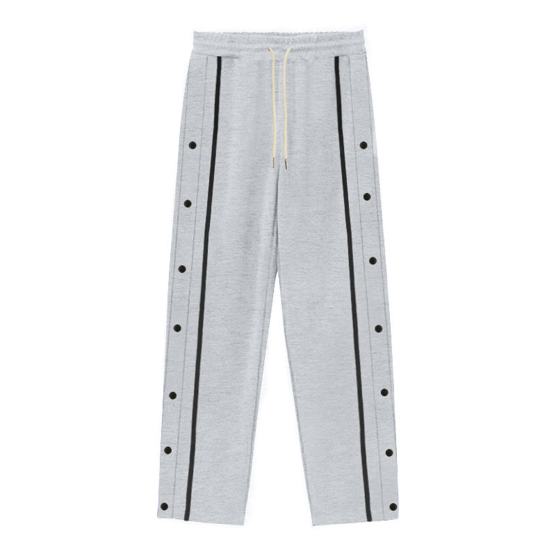Snap button relaxed sporty jogging pant, view 7