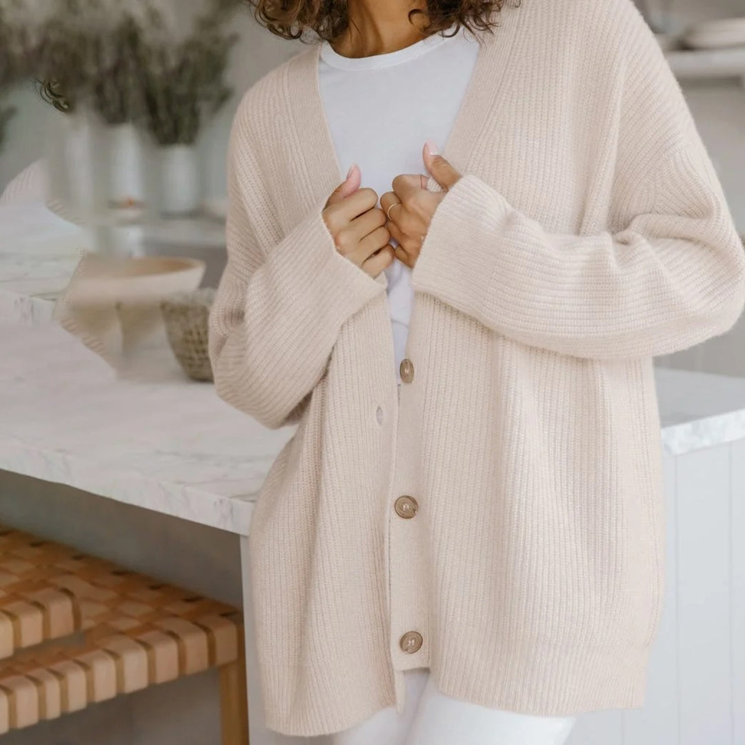 Fall Cashmere Feel Oversized V Neck Cardigan for Women