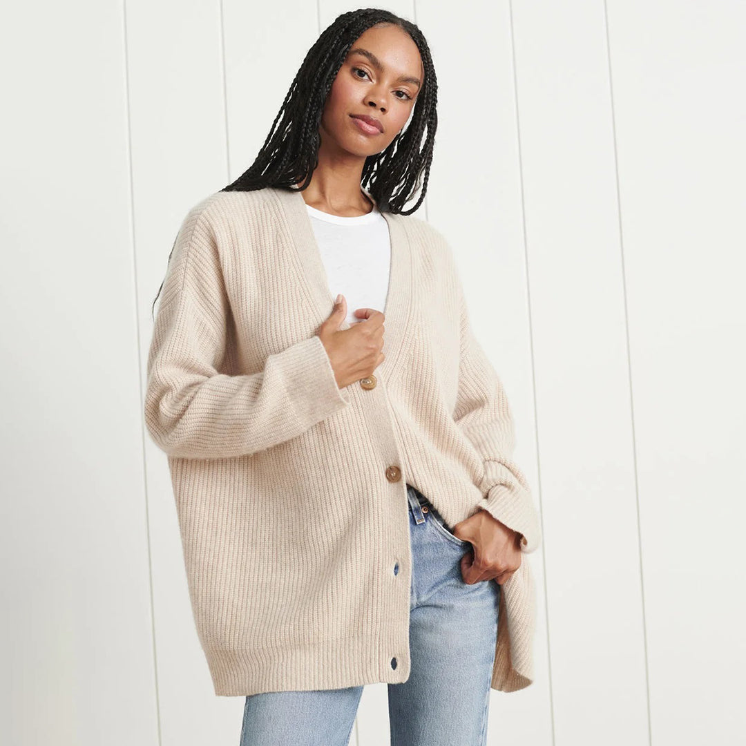 Fall Cashmere Feel Oversized V Neck Cardigan for Women