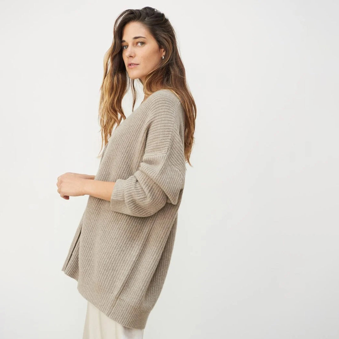 Fall Cashmere Feel Oversized V Neck Cardigan for Women