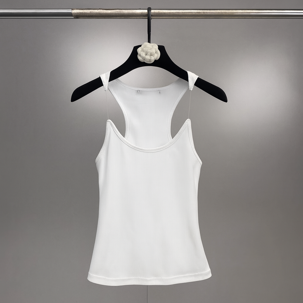 Women's Ribbed Racerback Sleeveless Tank Top