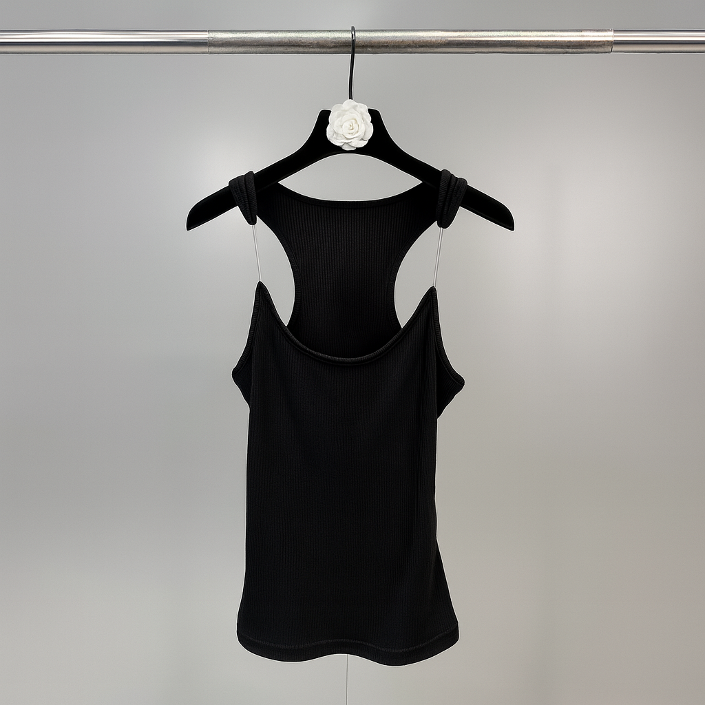 Women's Ribbed Racerback Sleeveless Tank Top