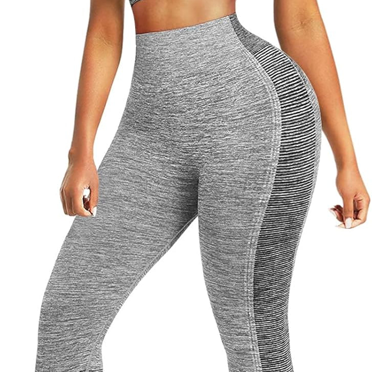 Women's Seamless Ombre 2-Piece Workout Set Long Sleeve Crop Top & Leggings