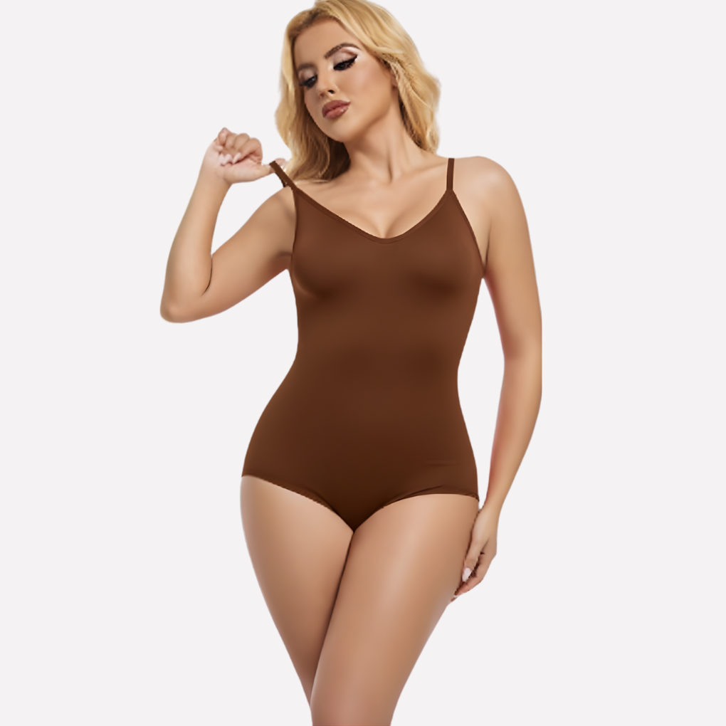 Women's Spaghetti Strap V-Neck Bodysuit Thong