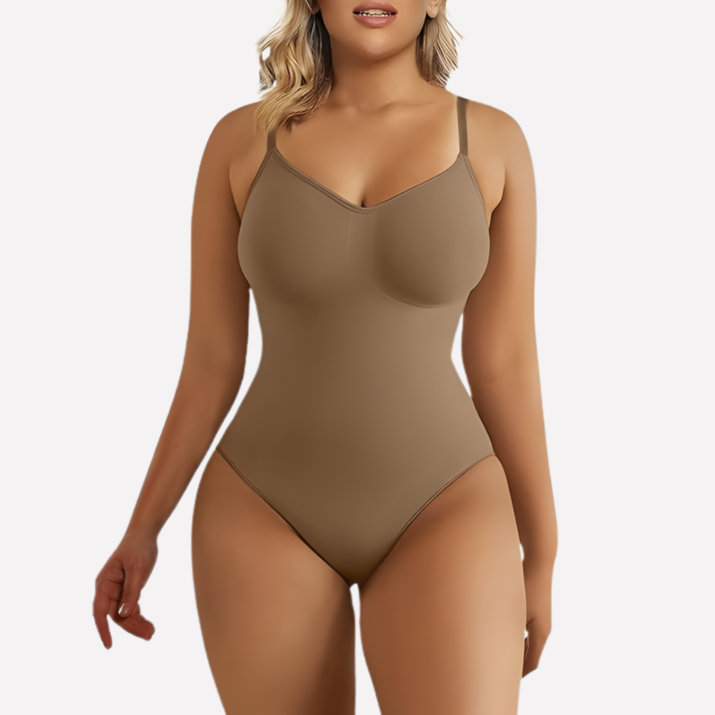 Women's Spaghetti Strap V-Neck Bodysuit Thong