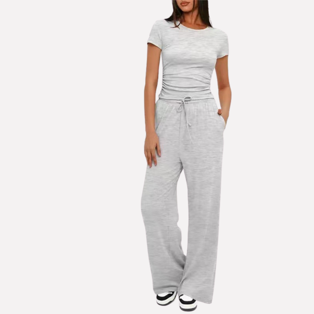 Women's Wide Leg Sweatpants Loungewear Set