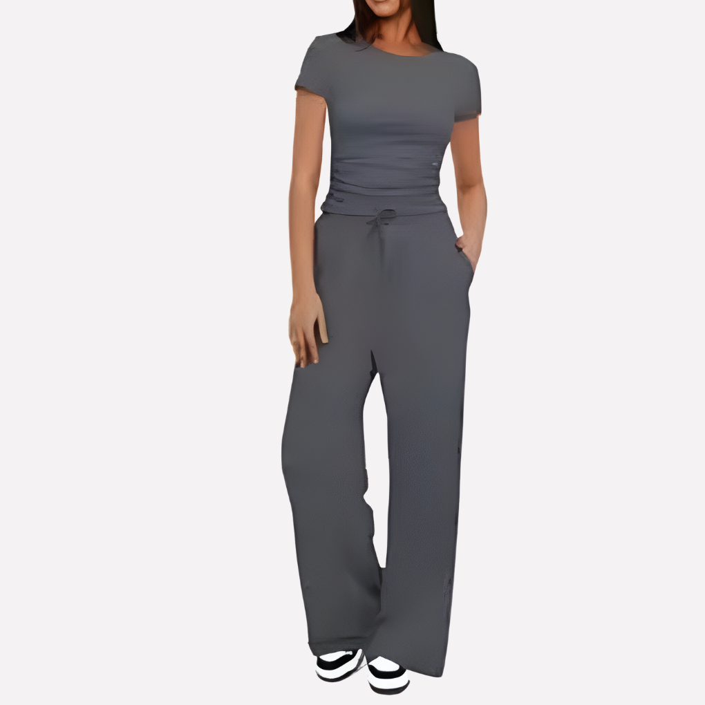 Women's Wide Leg Sweatpants Loungewear Set