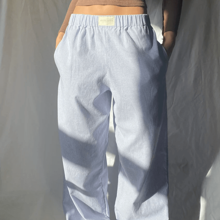 Women's Elastic Waist Straight Leg Lounge Pants