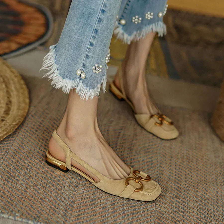Flexible sole slingback flat, view 8