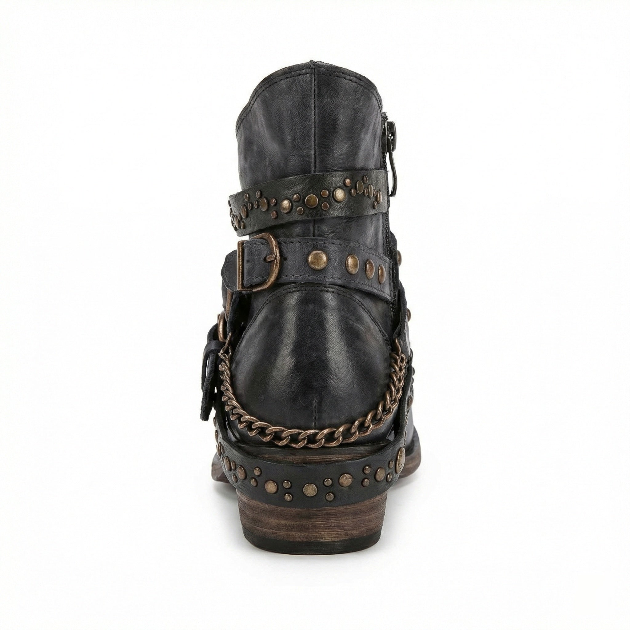 Vintage chain detail ankle boot, view 5