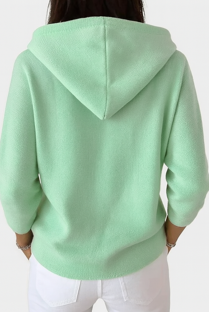 Cardigan Sweater Womens Hooded Relaxed Button Front Longline Knit