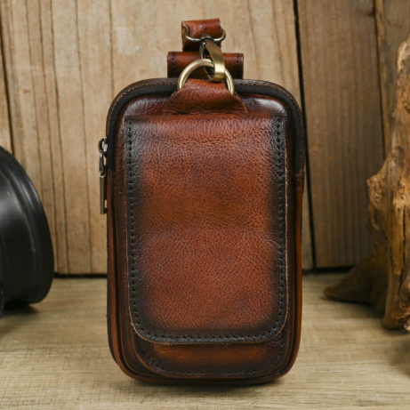 Men's Leather Belt Loop Waist Pouch