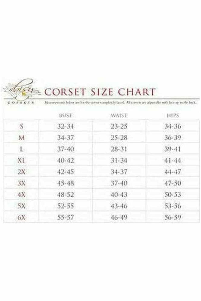 Halloween Black Satin Mini Waist Cincher Corset for Women
