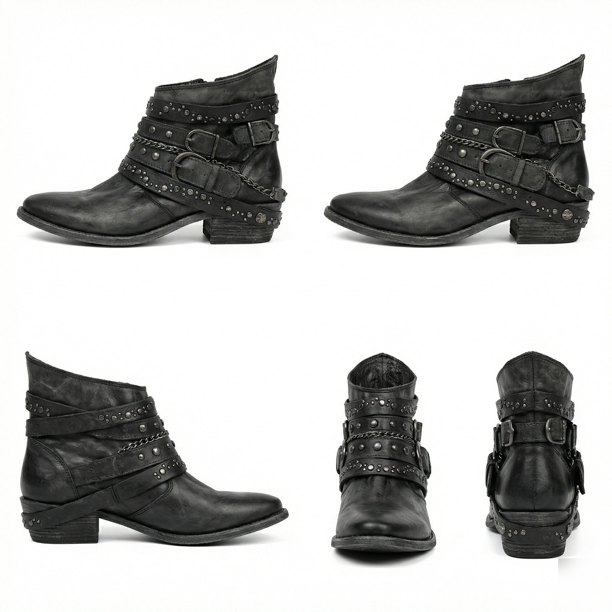 Vintage chain detail ankle boot, view 15
