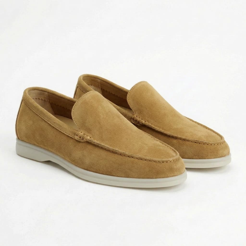 Soft suede slip on loafer, view 26