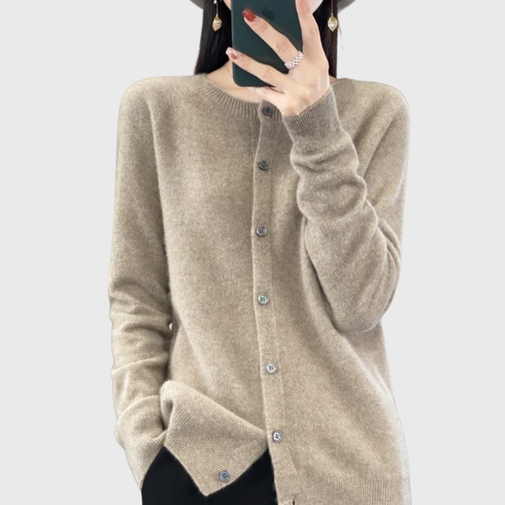 Cardigan Sweater Womens Smooth Knit Button Front Classic Fit