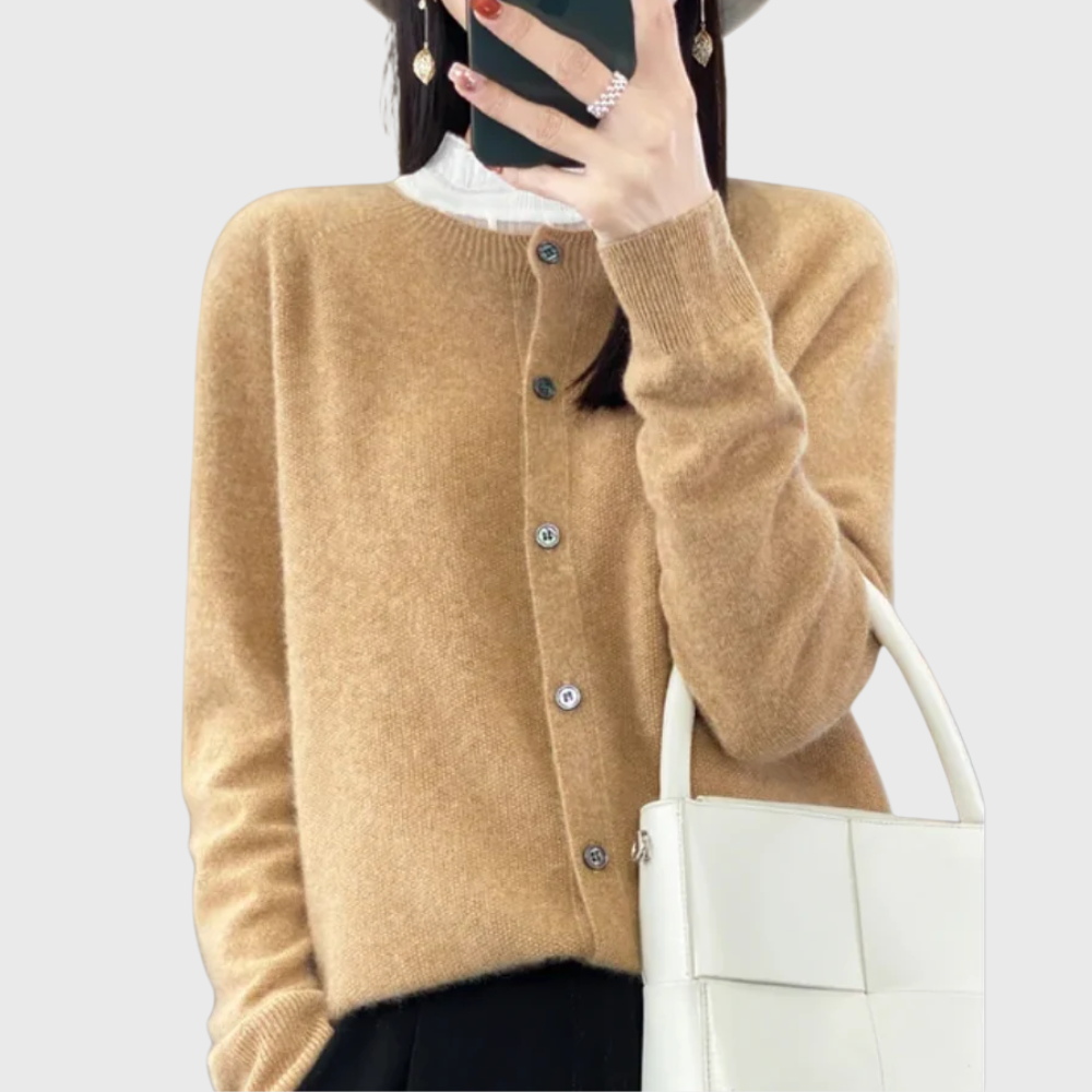 Cardigan Sweater Womens Smooth Knit Button Front Classic Fit