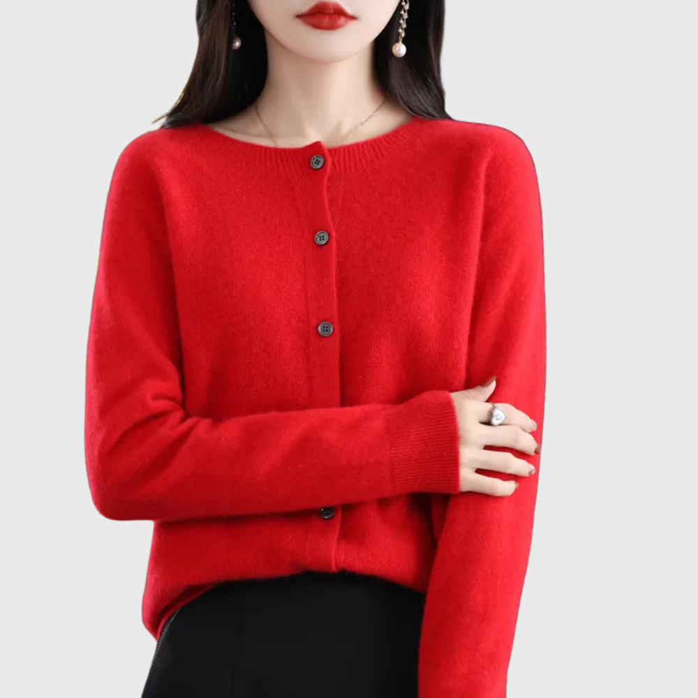 Cardigan Sweater Womens Smooth Knit Button Front Classic Fit