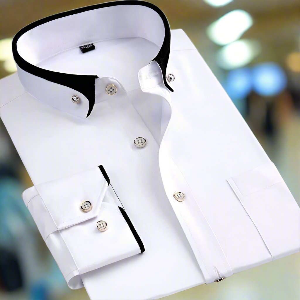 Classic tailored long sleeve shirt in white